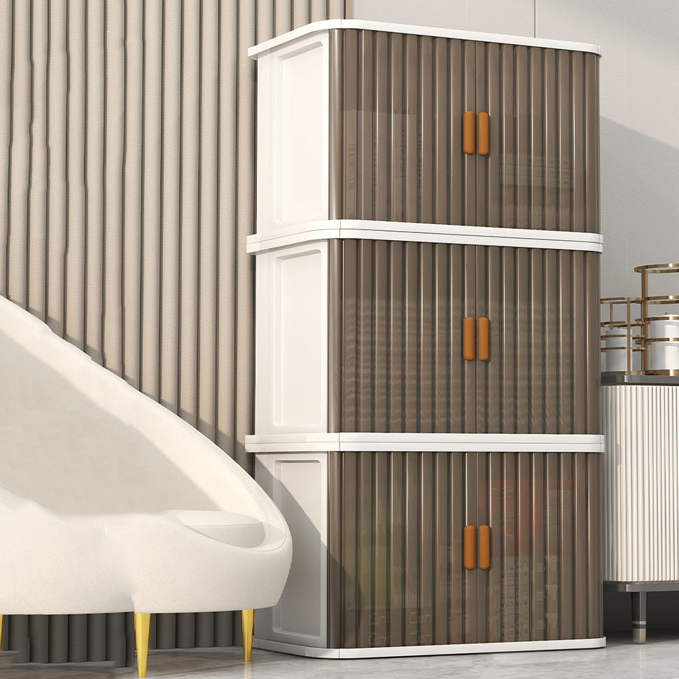 Hedendaagse niet-hangende Armoire Plastic Garderobe Closet met deur