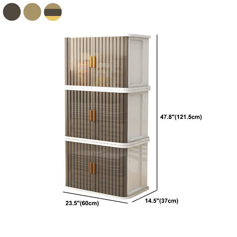 Hedendaagse niet-hangende Armoire Plastic Garderobe Closet met deur