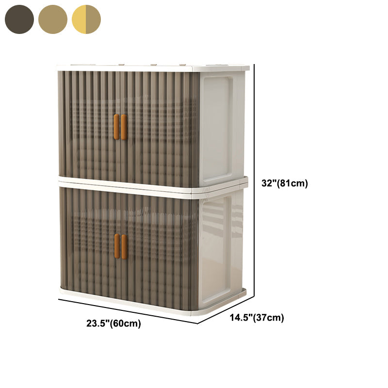 Hedendaagse niet-hangende Armoire Plastic Garderobe Closet met deur