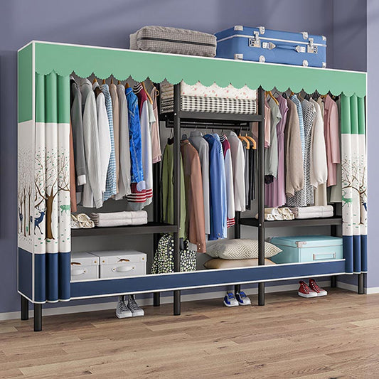 Eigentijdse stijl garderobe staal 1-deuren garderobe kast met planken