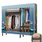 Contemporary Style Wardrobe Steel 1-Door Wardrobe Closet with Shelves