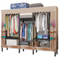 Contemporary Style Wardrobe Steel 1-Door Wardrobe Closet with Shelves