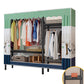 Contemporary Style Wardrobe Steel 1-Door Wardrobe Closet with Shelves