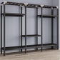 Contemporary Style Wardrobe Steel 1-Door Wardrobe Closet with Shelves