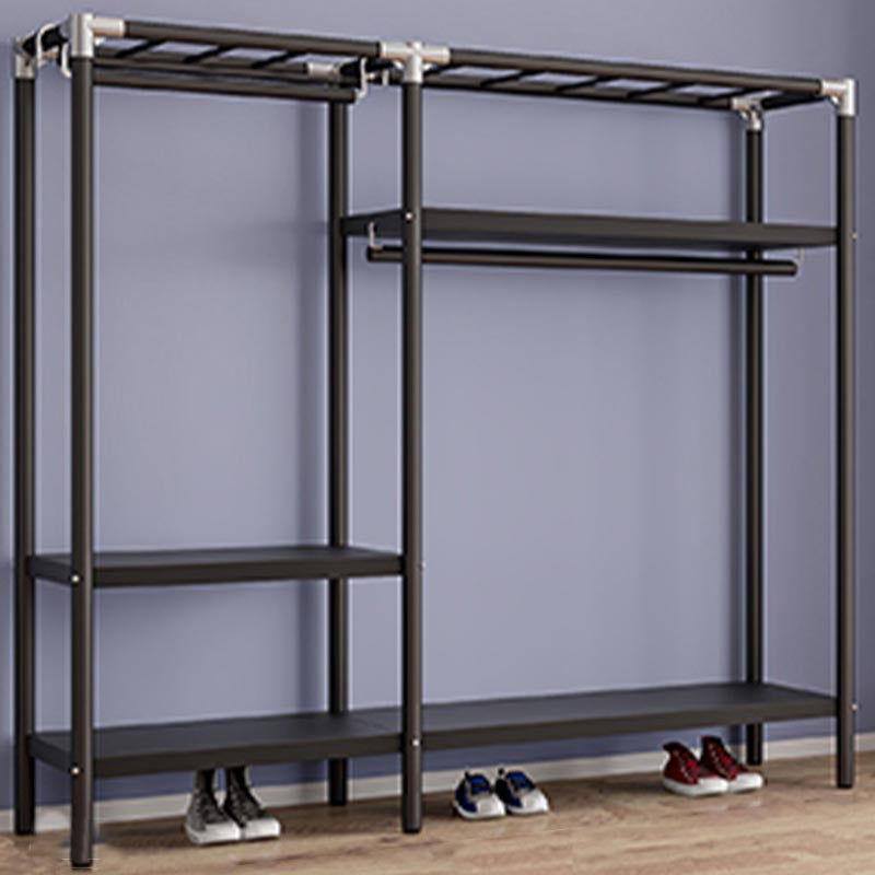 Contemporary Style Wardrobe Steel 1-Door Wardrobe Closet with Shelves
