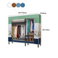 Contemporary Style Wardrobe Steel 1-Door Wardrobe Closet with Shelves
