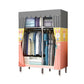 Contemporary Wardrobe Armoire Metal Wardrobe Closet for Bedroom 43"L x 18"W x 67"H Orange Yellow Clearhalo 'Armoires & Wardrobes' 'armoires_wardrobes' 'Bedroom Furniture' 'furn' 'furn_armoires_wardrobes' 'Furniture' 5913237