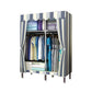 Contemporary Wardrobe Armoire Metal Wardrobe Closet for Bedroom 43"L x 18"W x 67"H White Grey Blue Clearhalo 'Armoires & Wardrobes' 'armoires_wardrobes' 'Bedroom Furniture' 'furn' 'furn_armoires_wardrobes' 'Furniture' 5913242