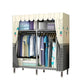 Contemporary Wardrobe Armoire Metal Wardrobe Closet for Bedroom 51"L x 18"W x 67"H Cream Gray Clearhalo 'Armoires & Wardrobes' 'armoires_wardrobes' 'Bedroom Furniture' 'furn' 'furn_armoires_wardrobes' 'Furniture' 5913247