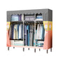 Contemporary Wardrobe Armoire Metal Wardrobe Closet for Bedroom 59"L x 18"W x 67"H Orange Yellow Clearhalo 'Armoires & Wardrobes' 'armoires_wardrobes' 'Bedroom Furniture' 'furn' 'furn_armoires_wardrobes' 'Furniture' 5913253