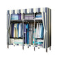 Contemporary Wardrobe Armoire Metal Wardrobe Closet for Bedroom 59"L x 18"W x 67"H White Grey Blue Clearhalo 'Armoires & Wardrobes' 'armoires_wardrobes' 'Bedroom Furniture' 'furn' 'furn_armoires_wardrobes' 'Furniture' 5913257