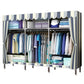 Contemporary Wardrobe Armoire Metal Wardrobe Closet for Bedroom 77"L x 18"W x 67"H White Grey Blue Clearhalo 'Armoires & Wardrobes' 'armoires_wardrobes' 'Bedroom Furniture' 'furn' 'furn_armoires_wardrobes' 'Furniture' 5913265