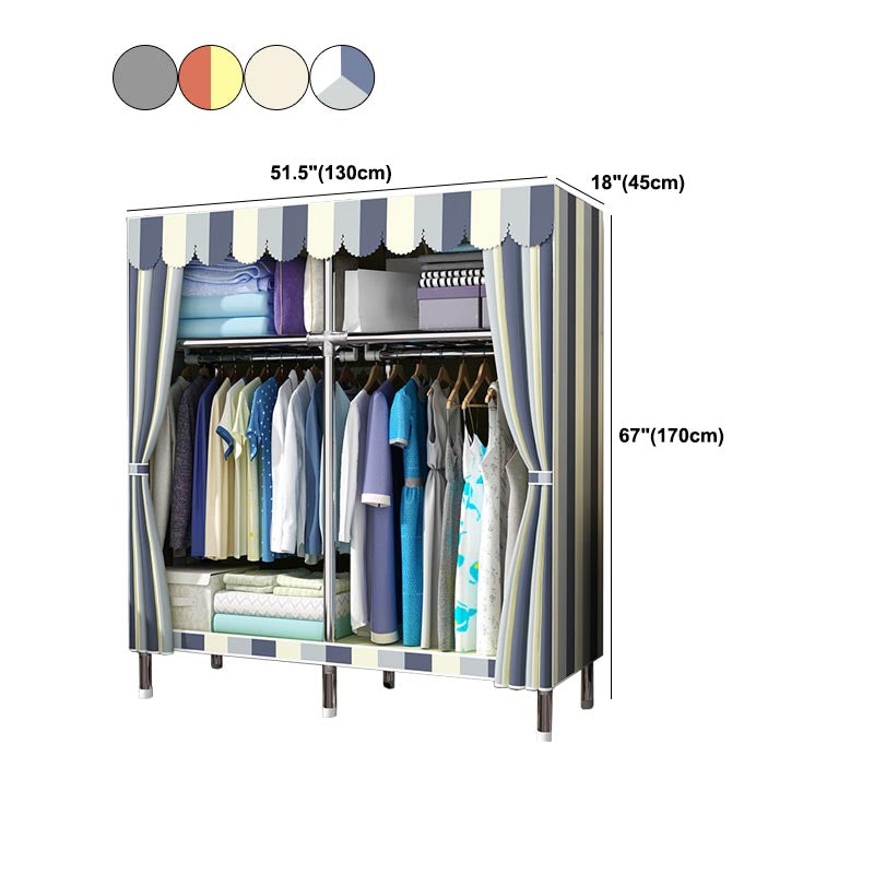 Contemporary Wardrobe Armoire Metal Wardrobe Closet for Bedroom Clearhalo 'Armoires & Wardrobes' 'armoires_wardrobes' 'Bedroom Furniture' 'furn' 'furn_armoires_wardrobes' 'Furniture' 5913268