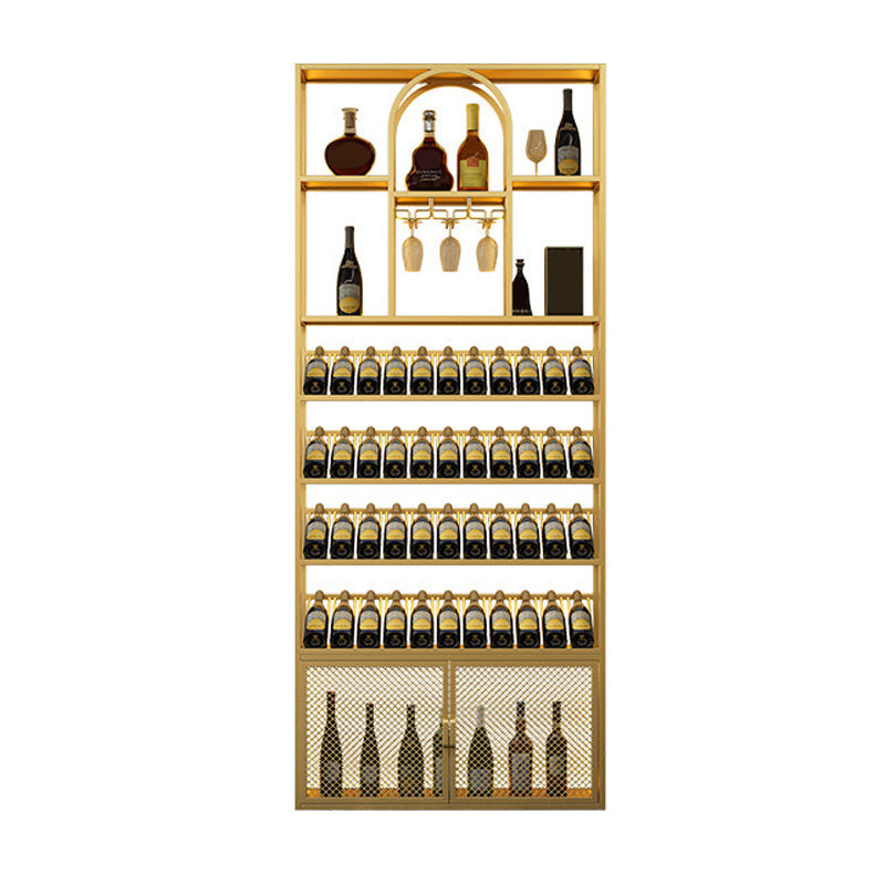 Gold and Black Floor Wine Glass Stemware Rack Holder Metal Wine Holder Rack Metallic Clearhalo 'furn' 'furn_wine_racks' 'Furniture' 'Kitchen & Dining Furniture' 'Wine Racks' 'wine_racks' 5913301