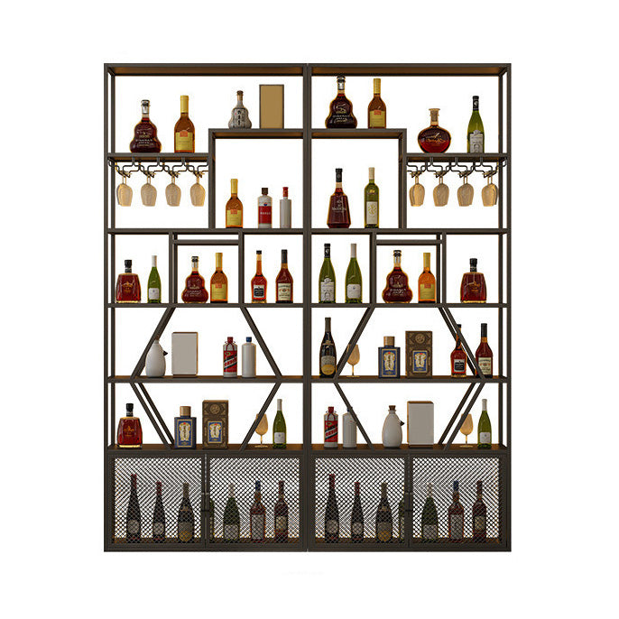 Gold and Black Floor Wine Glass Stemware Rack Holder Metal Wine Holder Rack Clearhalo 'furn' 'furn_wine_racks' 'Furniture' 'Kitchen & Dining Furniture' 'Wine Racks' 'wine_racks' 5913302
