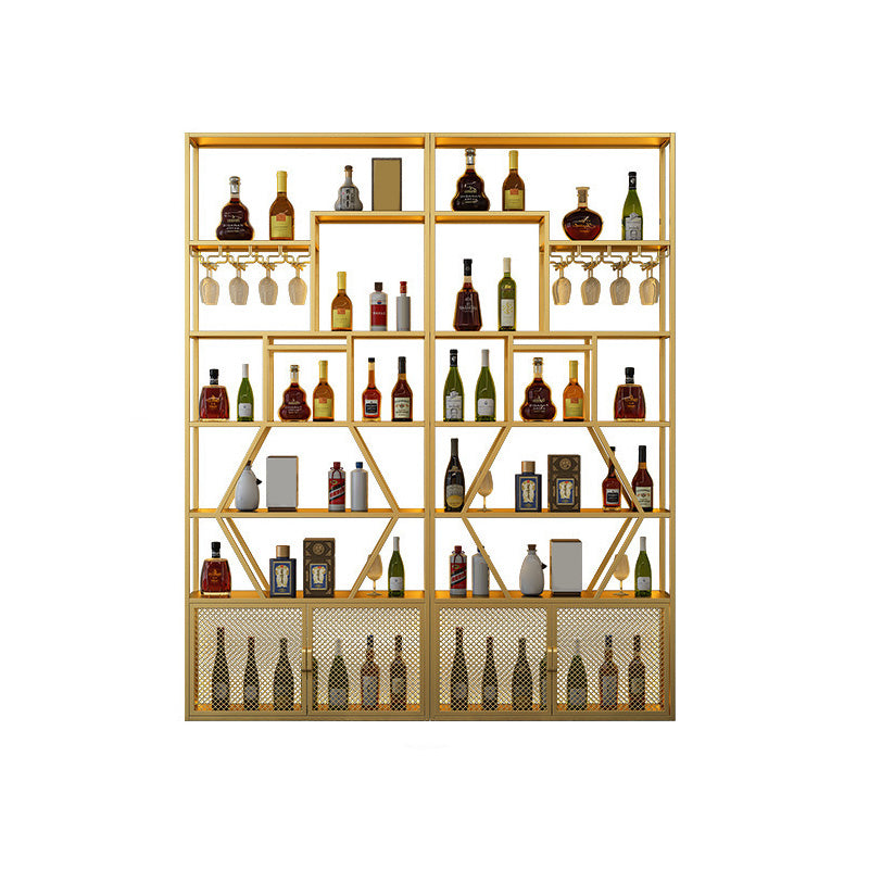 Gold and Black Floor Wine Glass Stemware Rack Holder Metal Wine Holder Rack Clearhalo 'furn' 'furn_wine_racks' 'Furniture' 'Kitchen & Dining Furniture' 'Wine Racks' 'wine_racks' 5913305