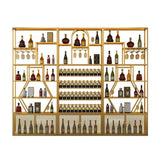 Gold and Black Floor Wine Glass Stemware Rack Holder Metal Wine Holder Rack Clearhalo 'furn' 'furn_wine_racks' 'Furniture' 'Kitchen & Dining Furniture' 'Wine Racks' 'wine_racks' 5913307