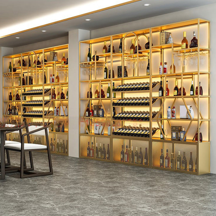 Gold and Black Floor Wine Glass Stemware Rack Holder Metal Wine Holder Rack Clearhalo 'furn' 'furn_wine_racks' 'Furniture' 'Kitchen & Dining Furniture' 'Wine Racks' 'wine_racks' 5913310