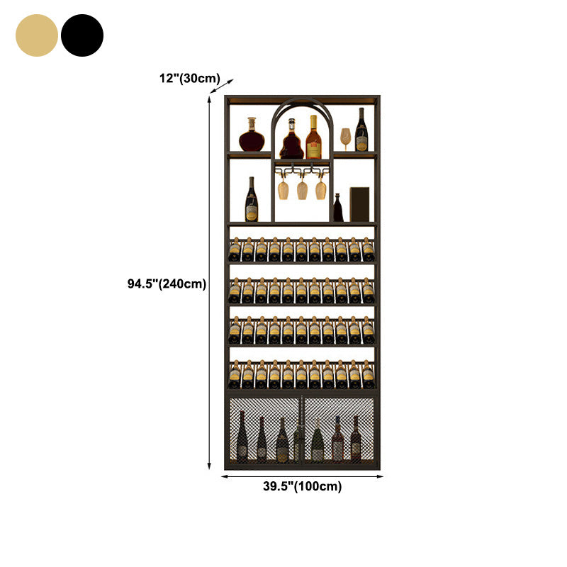 Gold and Black Floor Wine Glass Stemware Rack Holder Metal Wine Holder Rack Clearhalo 'furn' 'furn_wine_racks' 'Furniture' 'Kitchen & Dining Furniture' 'Wine Racks' 'wine_racks' 5913313