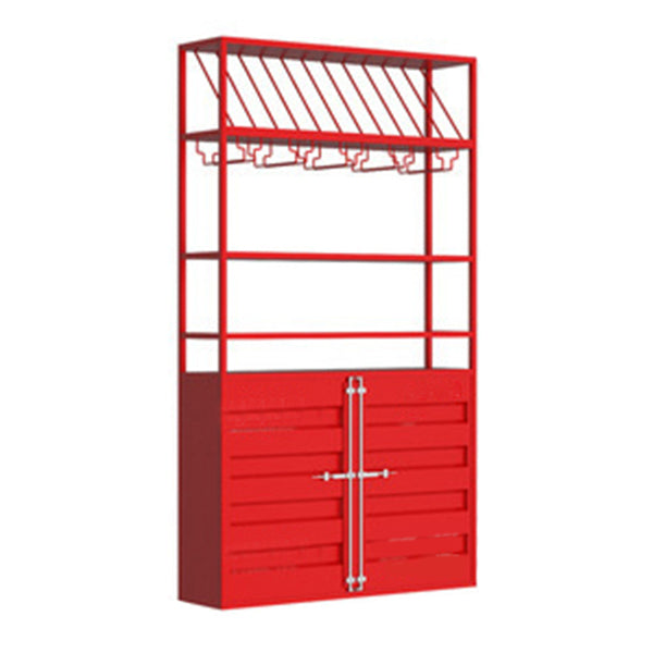 31.5 "L X 9.8" W X 70.9 "H工業用ワインホルダーラックメタルフロアワインラック付き棚付き