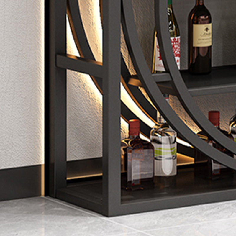 Portabottiglia da vino di lusso in metallo in metallo nero e oro