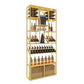Glam Metal Wine Bottle Rack Floor Bottle Holder for Living Room Clearhalo 'furn' 'furn_wine_racks' 'Furniture' 'Kitchen & Dining Furniture' 'Wine Racks' 'wine_racks' 5913535