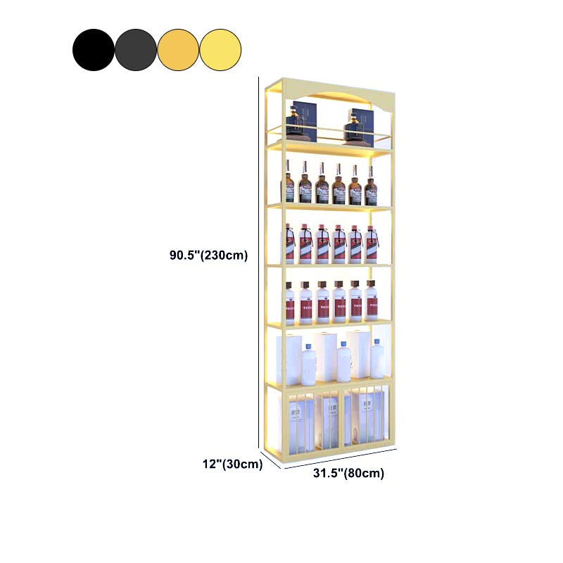 Glam Metal Wine Bottle Rack Floor Bottle Holder for Living Room Clearhalo 'furn' 'furn_wine_racks' 'Furniture' 'Kitchen & Dining Furniture' 'Wine Racks' 'wine_racks' 5913550