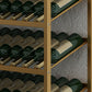 Soporte contemporáneo de botella de botella de estante de vino de metal para sala de estar