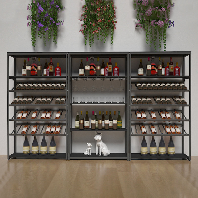 Porta bottiglia bottiglia bottiglia per portabottiglie in metallo contemporaneo per soggiorno