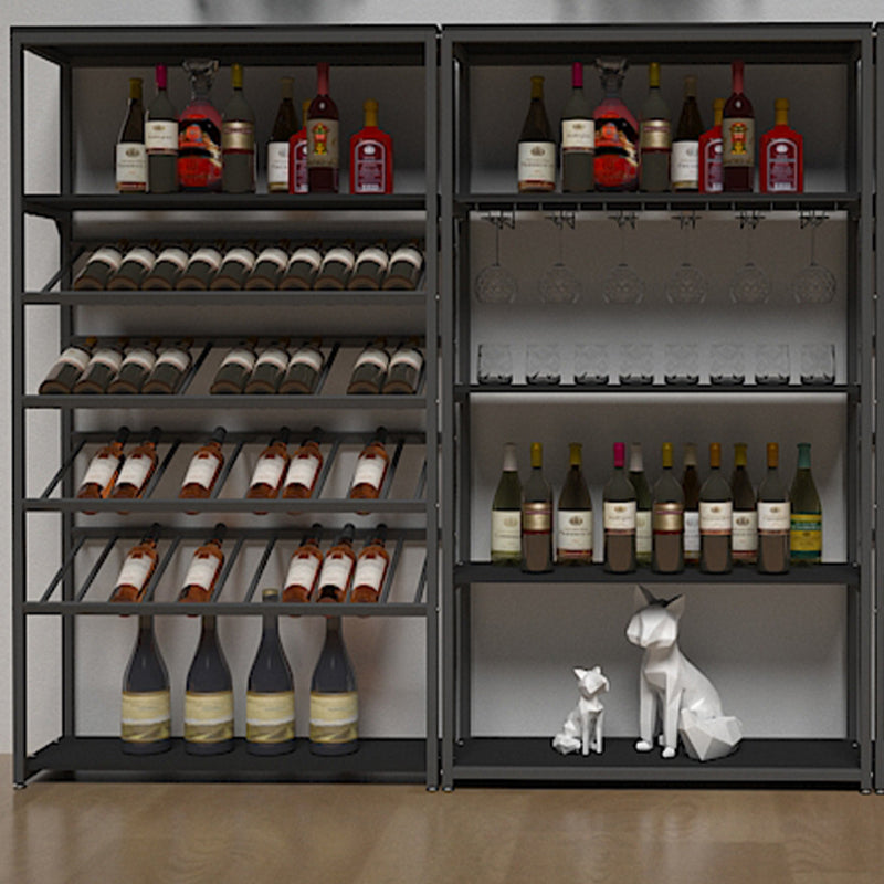 Soporte contemporáneo de botella de botella de estante de vino de metal para sala de estar