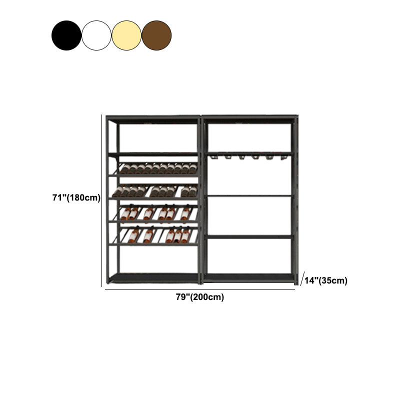 リビングルーム用のコンテンポラリーメタリーワインラックボトルフロアボトルホルダー
