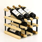Industrial Tabletop Wine Holder Solid Wood Stackable Wine Rack