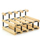 Industrial Tabletop Wine Holder Solid Wood Stackable Wine Rack