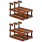 Industrial Tabletop Wine Holder Solid Wood Stackable Wine Rack