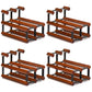 Industrial Tabletop Wine Holder Solid Wood Stackable Wine Rack