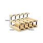 Industrial Tabletop Wine Holder Solid Wood Stackable Wine Rack