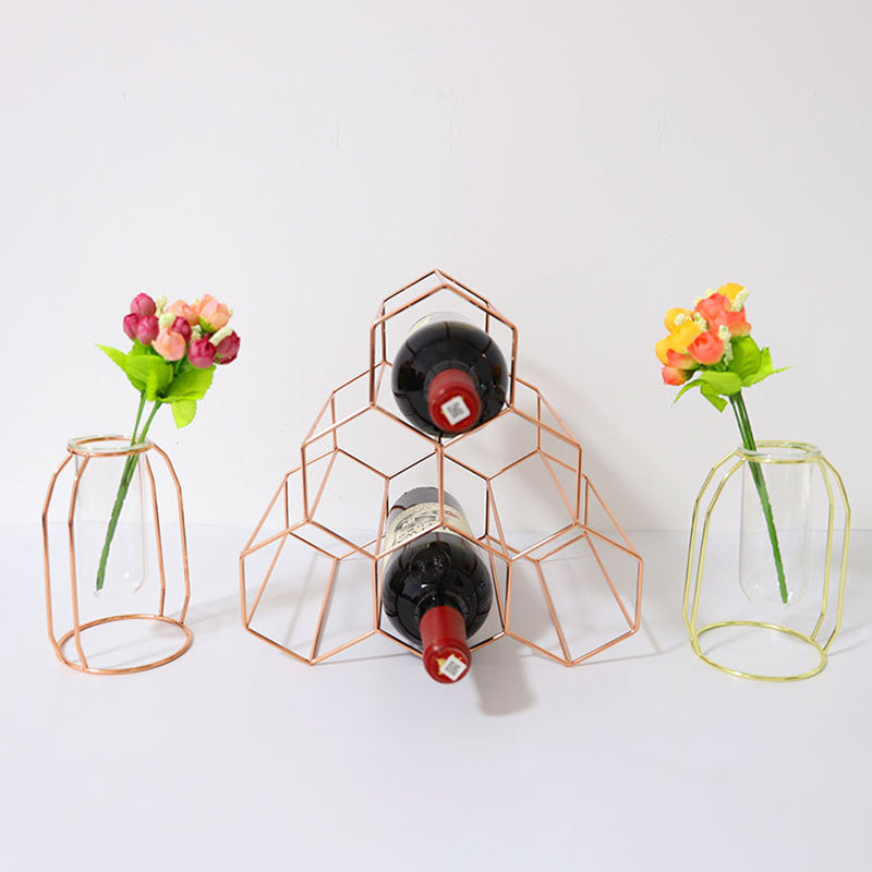 Glam Edelstahl Weinregal Flaschenflasche Flaschenhalter