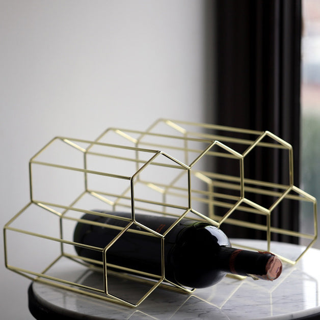 Glam roestvrijstalen wijnrek fles aanrecht fleshouder