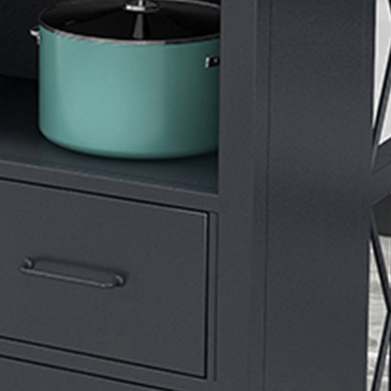 Carro moderno de la cocina de cocina de la isla de cocina de mármol con gabinete de doble cara