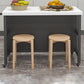 Modern Style Rolling Kitchen Cart Marble Kitchen Island Cart with Open Storage