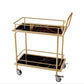 33.86" High Modern Style Prep Table Rolling Metal Prep Table for Home