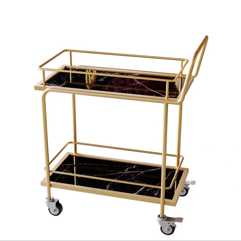 33.86" High Modern Style Prep Table Rolling Metal Prep Table for Home