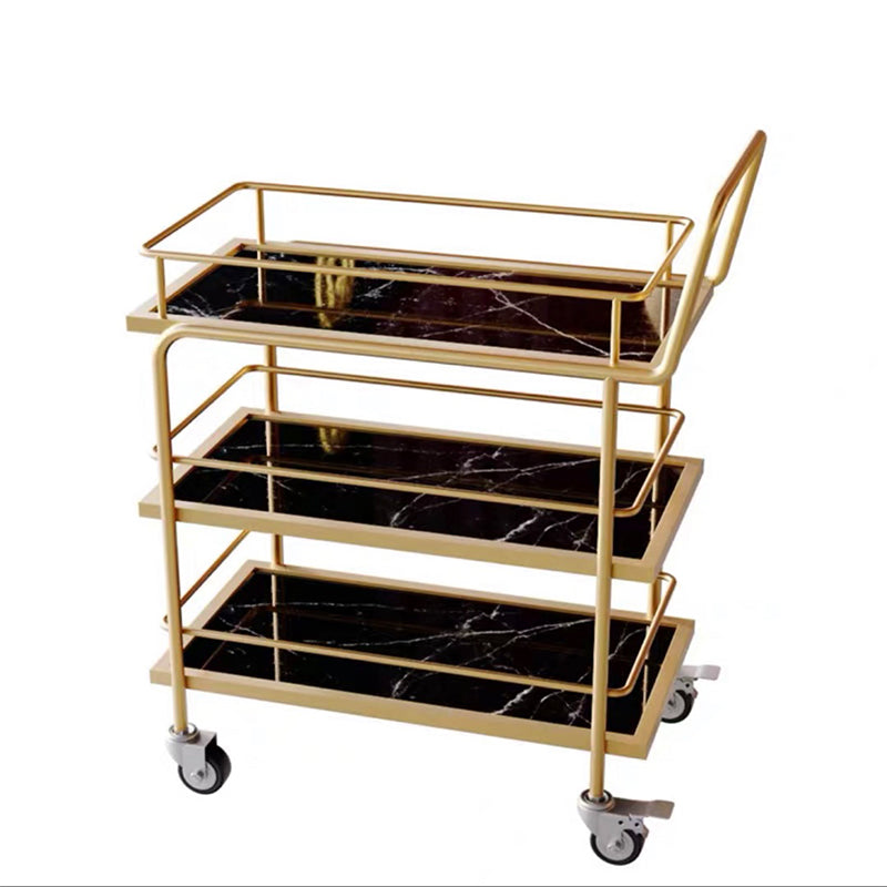 33.86" High Modern Style Prep Table Rolling Metal Prep Table for Home