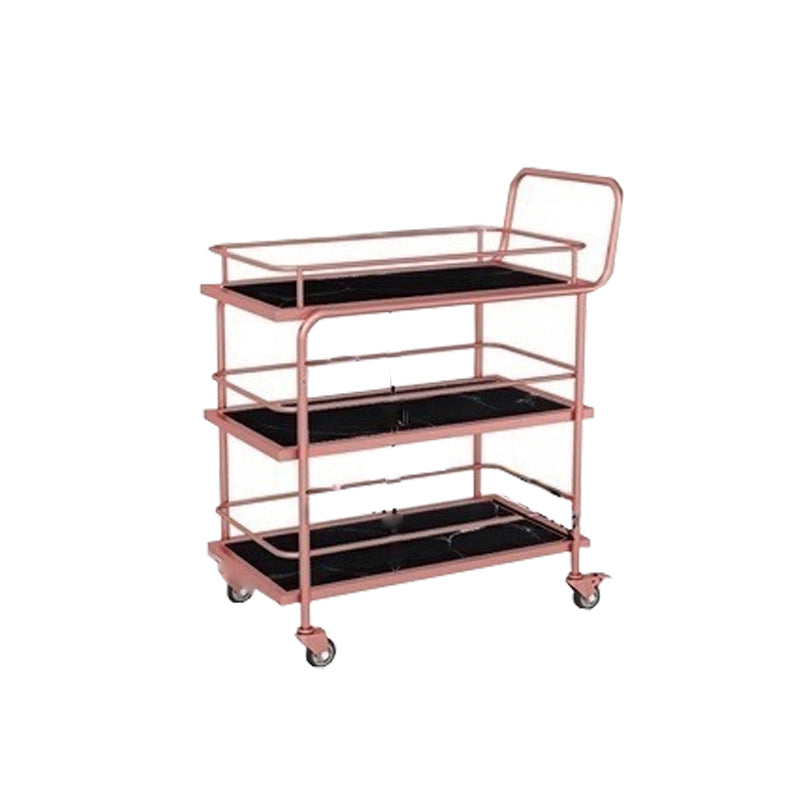 33.86" High Modern Style Prep Table Rolling Metal Prep Table for Home