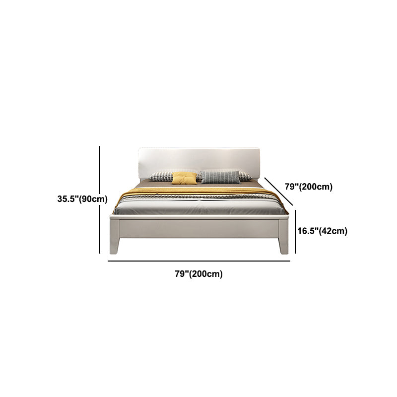 Scandinavian Wood Bed Frame Custom Gold Legs Standard Bed for Bedroom Clearhalo 'Bedroom Furniture' 'Beds' 'furn' 'furn_beds' 'Furniture' 5913945