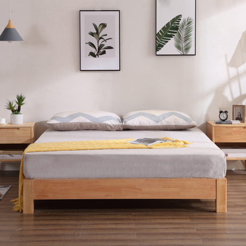 Vaste kleur Scandinavisch latbed gebogen bed met aangepaste houten benen