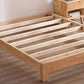 Vaste kleur Scandinavisch latbed gebogen bed met aangepaste houten benen