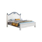 Scandinavian Solid Color Slat Bed Arched Bed With Custom Wood Legs