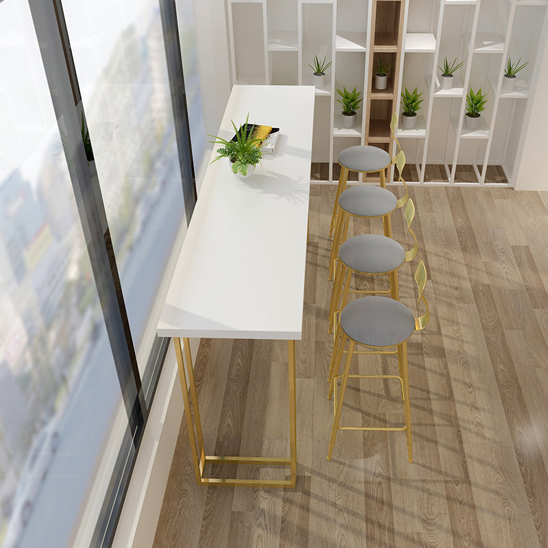 Tavolo da bar rettangolo in stile glam in legno in legno in legno tavolo da pranzo