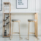 Bar Height Pub Table Glam Rectangle Solid Wood Bar Table with Storage Clearhalo 'Bar Furniture' 'Bar Tables' 'bar_tables' 'furn' 'furn_bar_tables' 'Furniture' 'Kitchen & Dining Furniture' 5915488